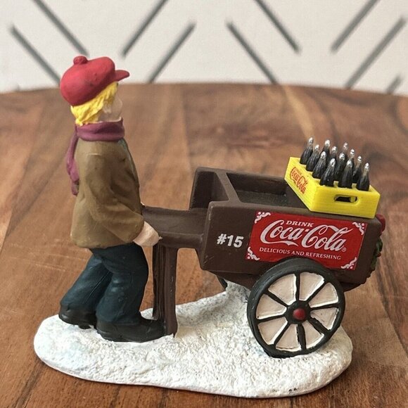 Vintage 1996 Coca Cola Town Square Collection Vendor Boy 64339 Christmas Village - Picture 10 of 16
